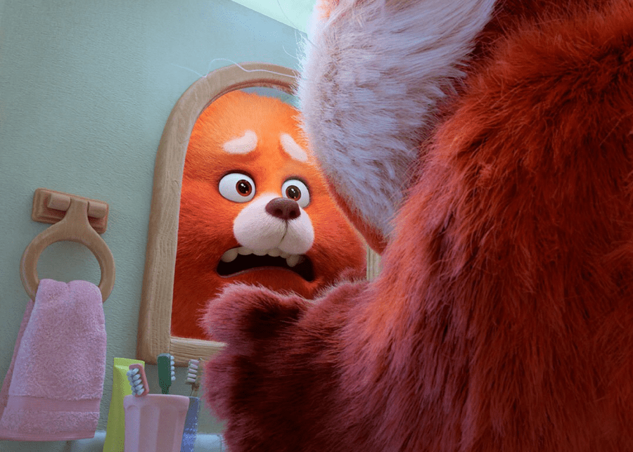 Mei transforms into a red panda | Turning Red – Asian stories and themes