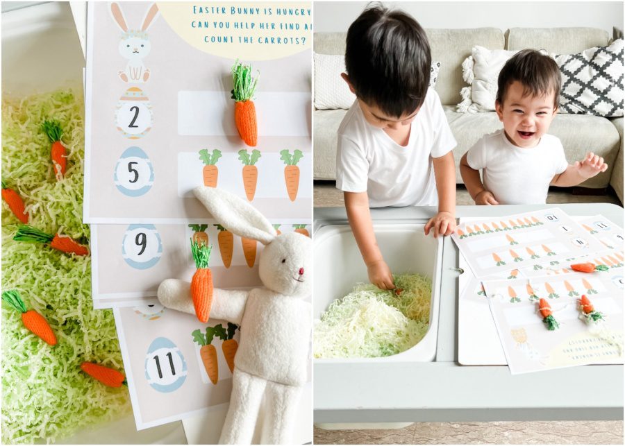 Easter-themed sensory play ideas by Christine Fieldhall