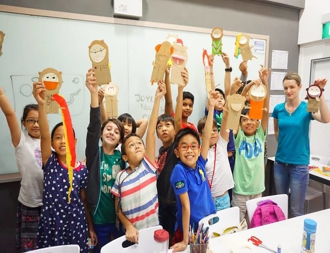 French Studio's classes involve plenty of interactive activities, including art and craft