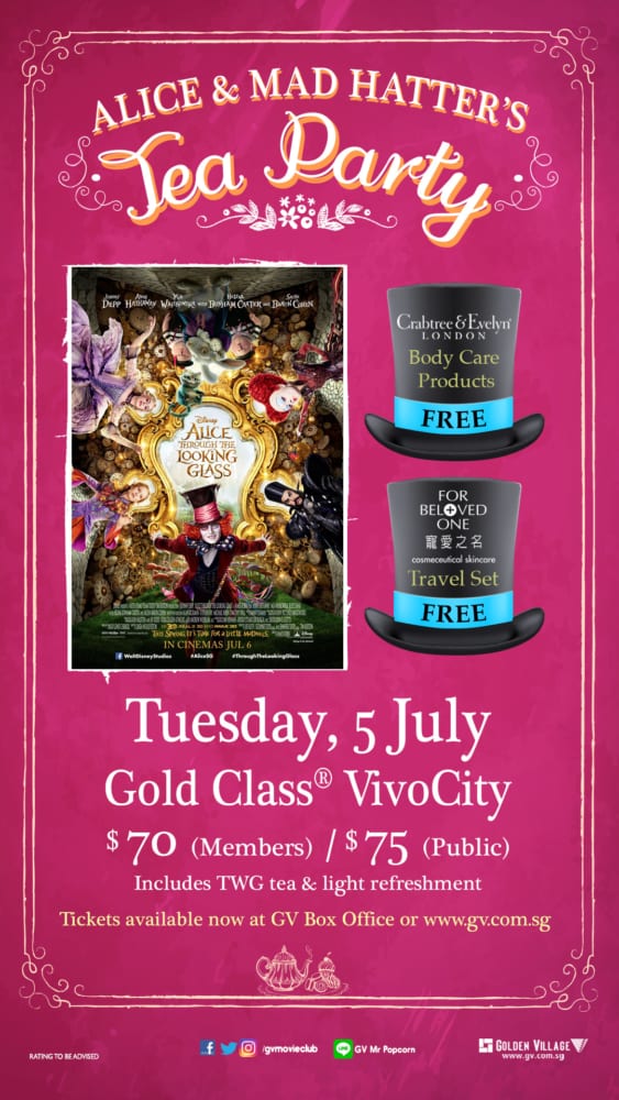 Alice Mad Hatter's Tea Party at Gold Class VivoCity cinema