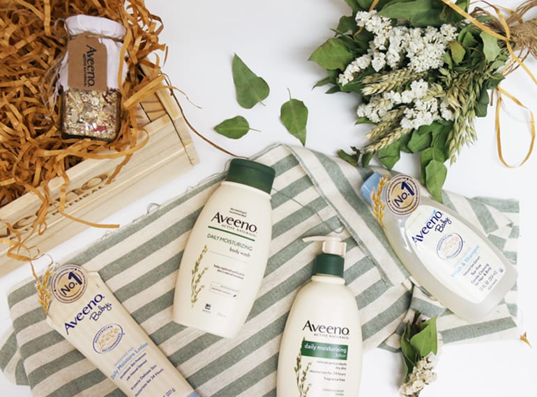 Just some of the lovely Aveeno Baby range. The good news is, Aveeno takes care of mum's skin too!