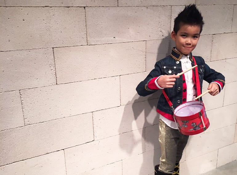 This little drummer boy has been shopping the Halloween edit on Kids 21!