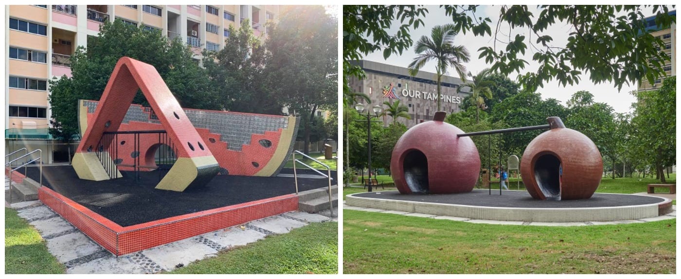 Tampines Central Park watermelon mangosteen playgrounds