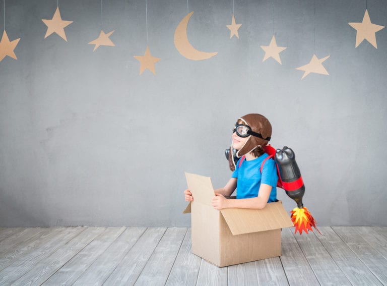 Turn those delivery boxes into camper vans and space rockets!