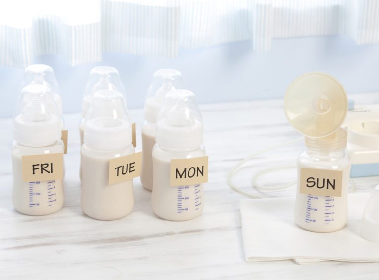 Pumping breast milk at work Expressing milk in the office