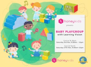 You’re invited to the HoneyKids Playgroup! Four locations, two dates and a ton of free fun!