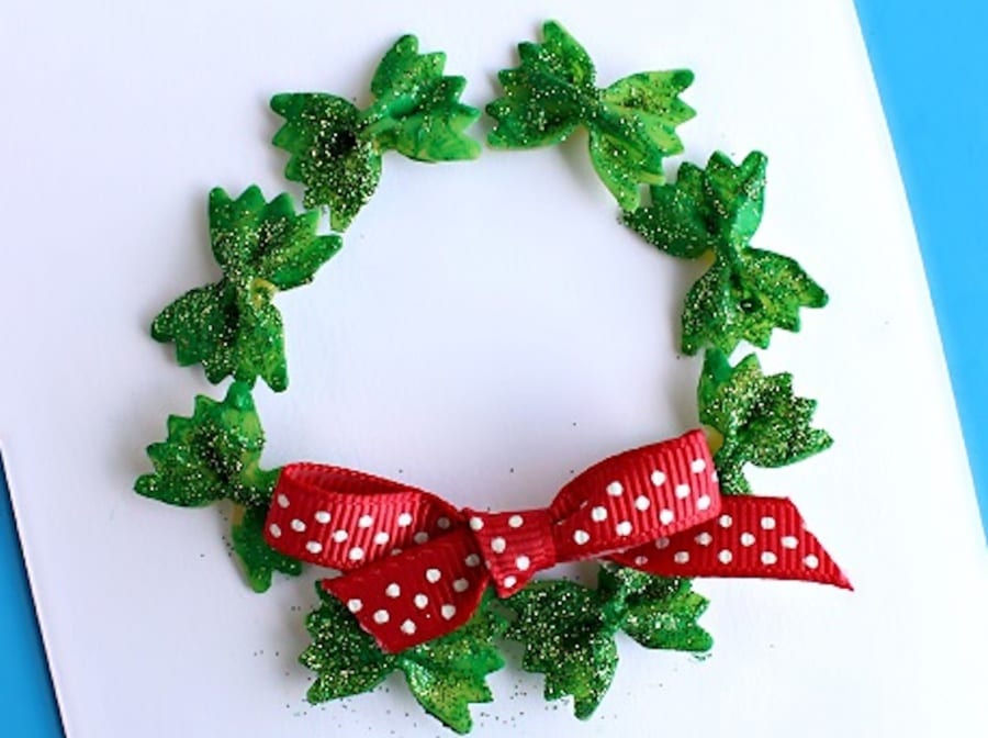 Bow tie pasta wreath