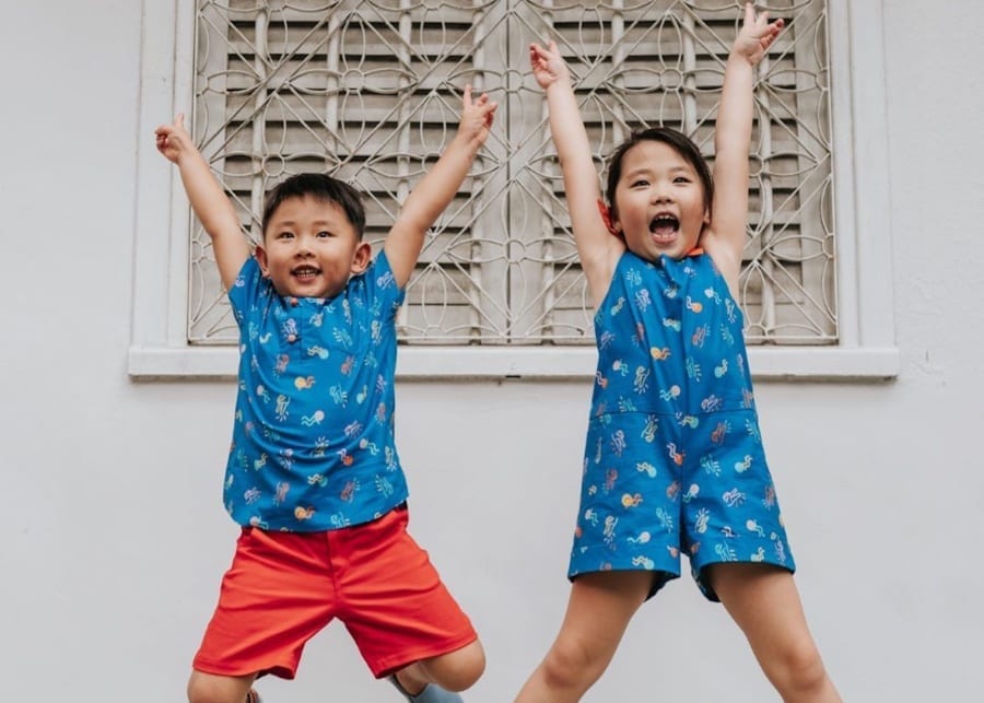 Short-Sleeved Shirt with Mandarin Collar in Cotton/Linen for Boys - light  blue, Boys