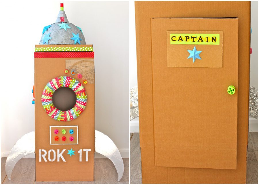 Rocket man | Cardboard box crafts for kids