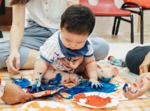 Messy time equals learning time for babies!