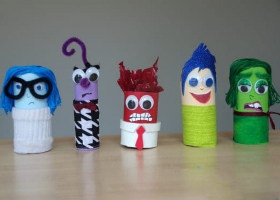 Inside Out characters in loo rolls | Toilet roll crafts for kids