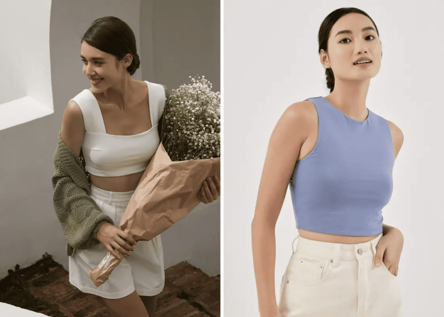 Love Bonito crop tops maternity