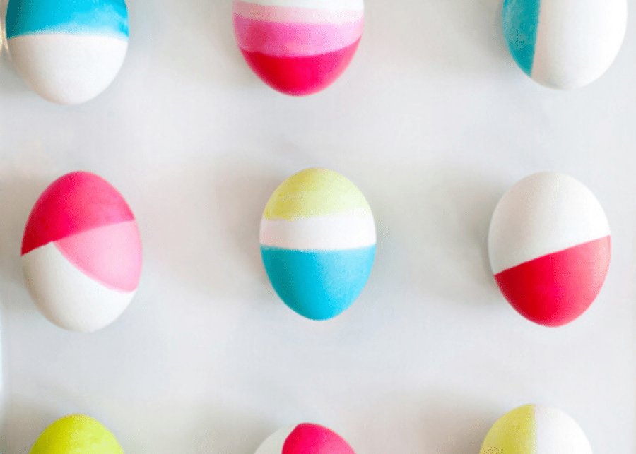 Neon dip-dyed eggs by Oh Joy! | Easter craft ideas for kids