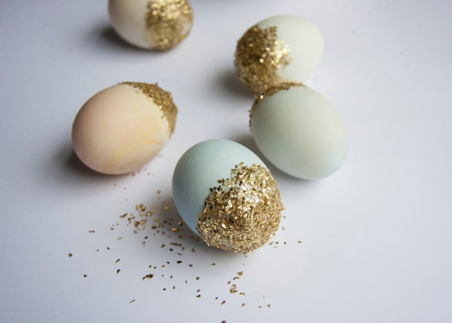 Glitter pastel eggs by Ladyland | Easter craft ideas for kids