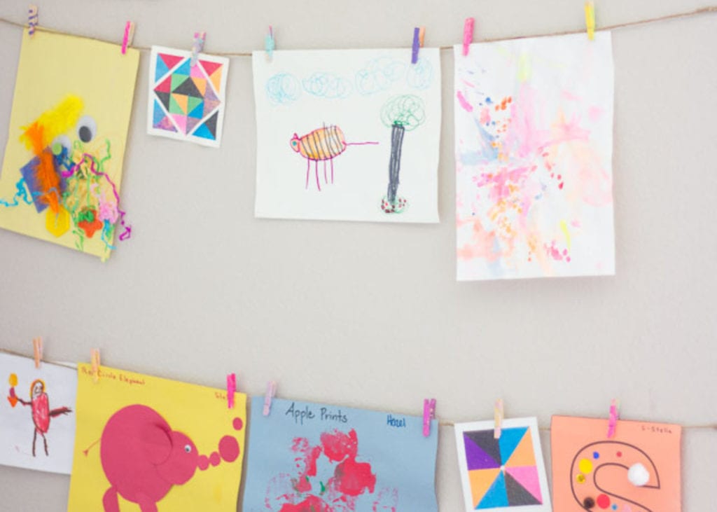 5 fun ways to display your kid's art at home HoneyKids Asia