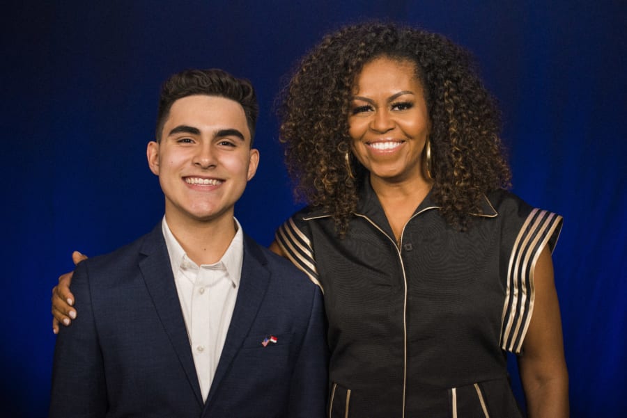 So lucky: These OWIS students got to hang out with Michelle Obama!