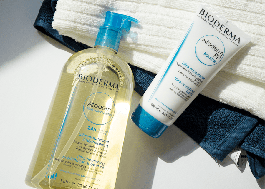 Bioderma Atoderm's two-step routine.