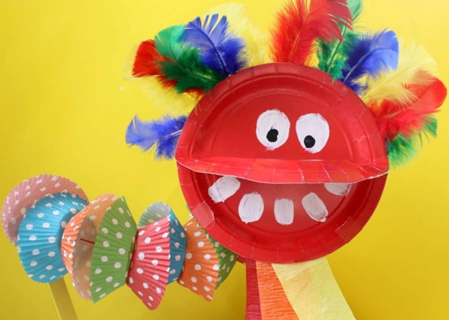 Chinese dragon puppets | Chinese New Year crafts