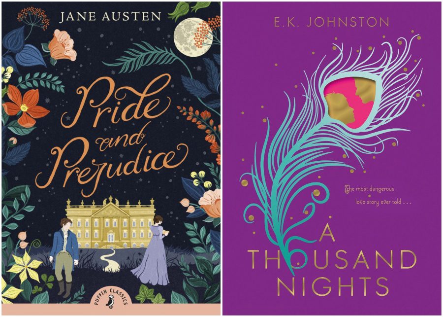 Pride and Prejudice by Jane Austen and A Thousand Nights by E.K. Johnston