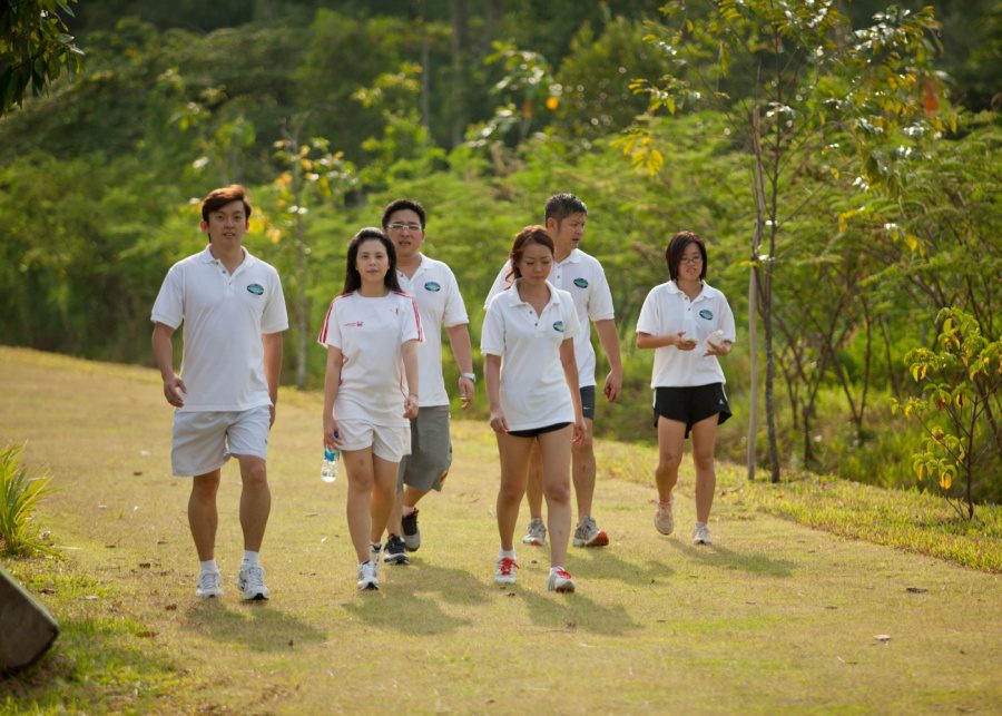 Hiking at Tampines Eco Green in Singapore with kids