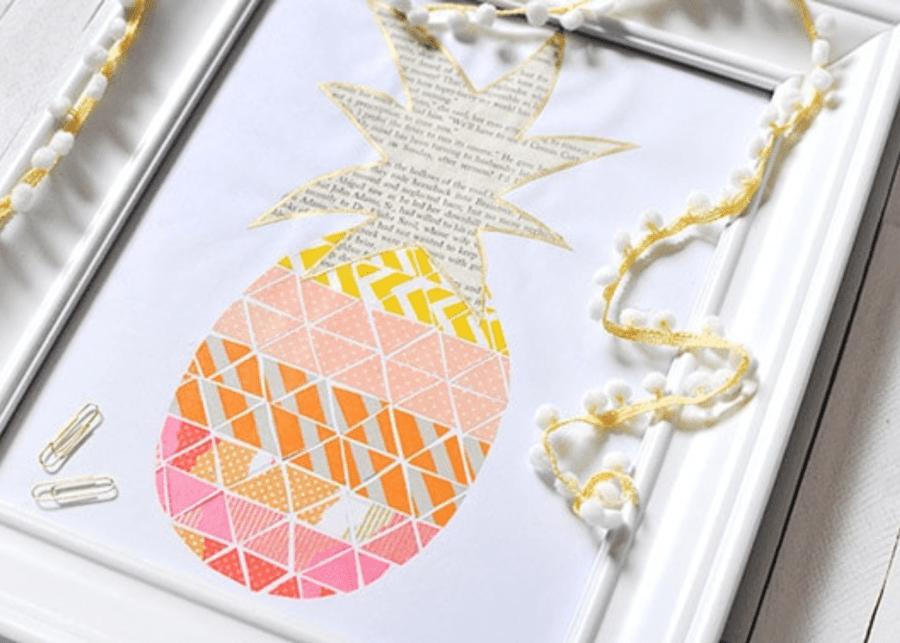 Pineapple washi tape print | Chinese New Year crafts