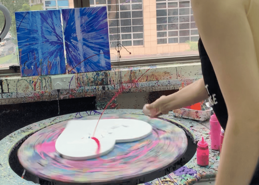 HoneyKids Tries: Art Jamming at Spin Paint House