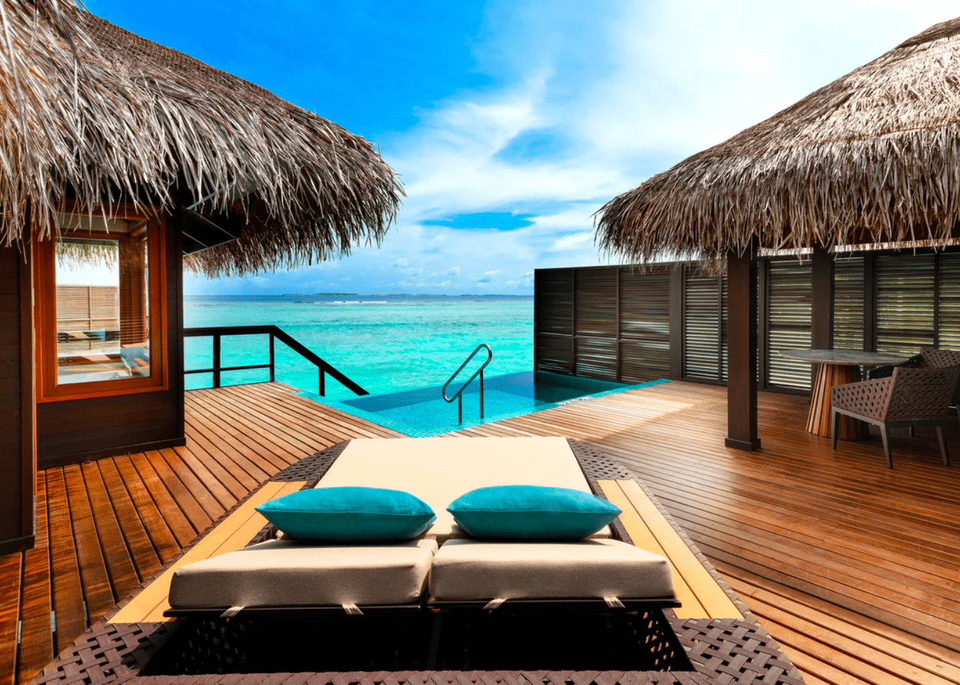 Sheraton Maldives Full Moon Resort and Spa pool villa with kids