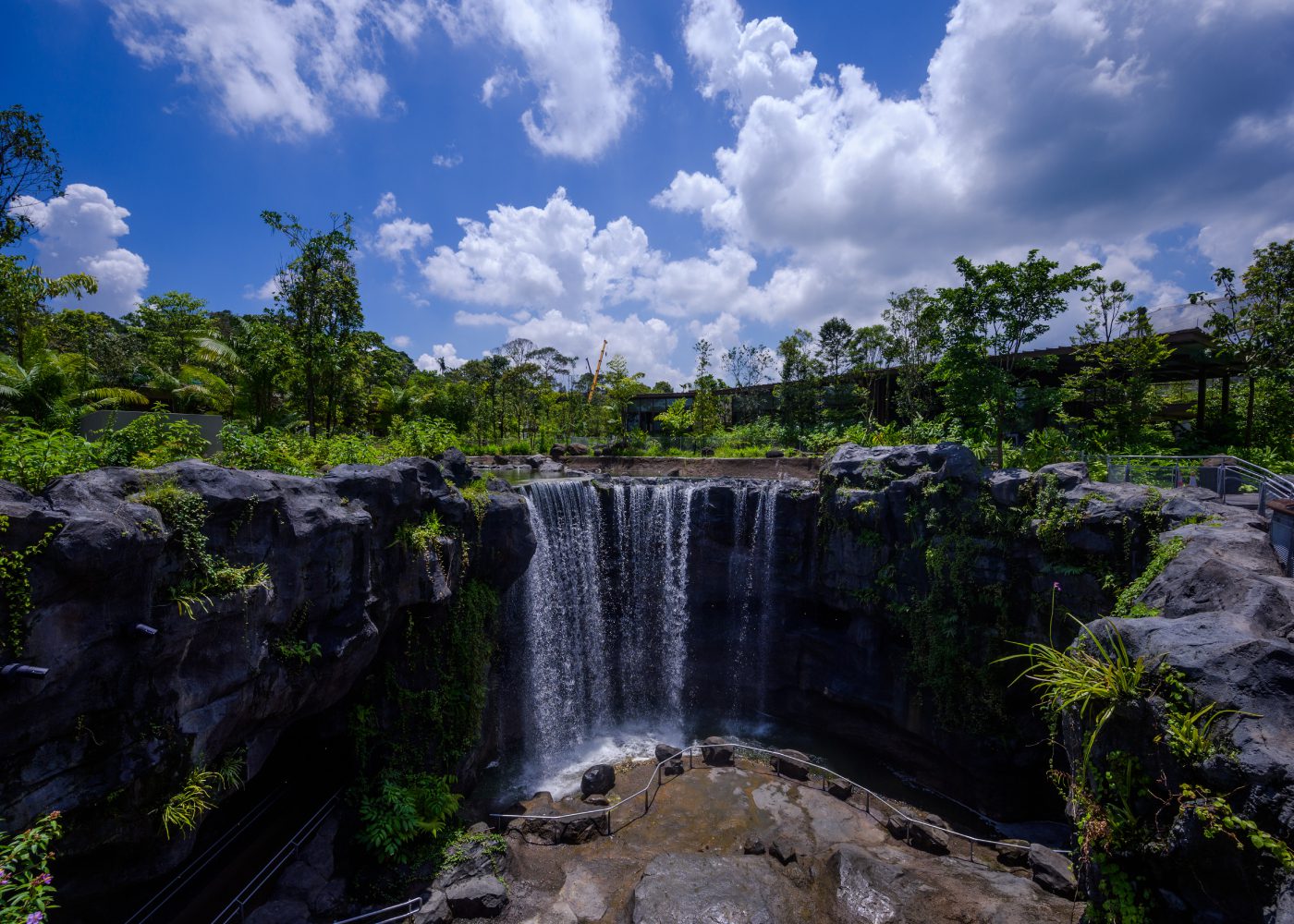 10m-tall waterfall at Bird Paradise