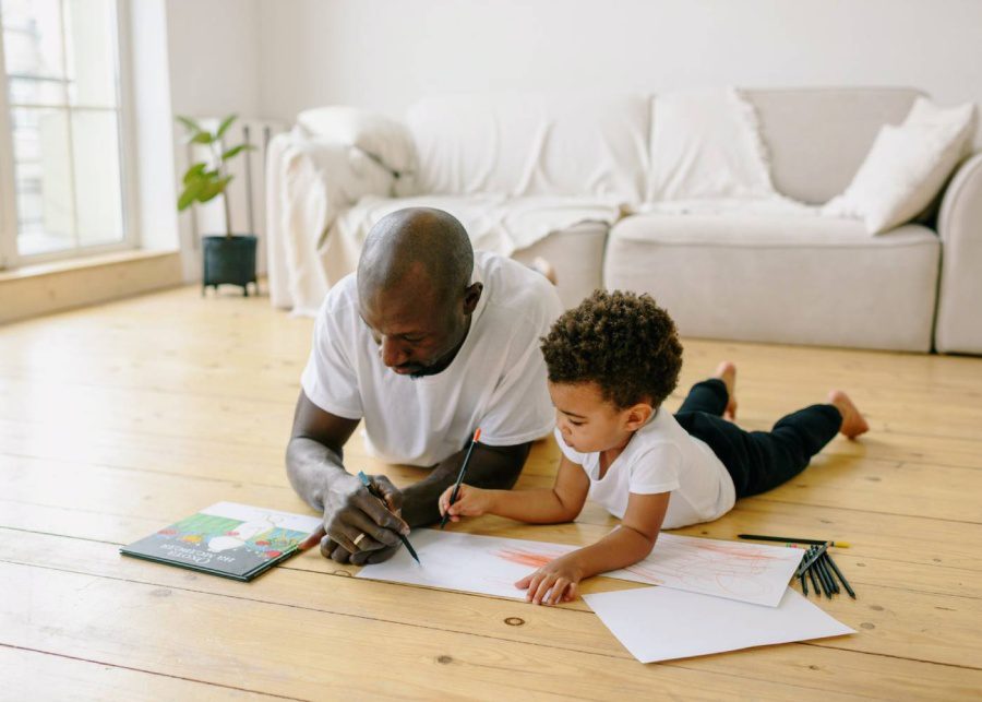 fathers-day-gifts-singapore-dad-child-doodling-book