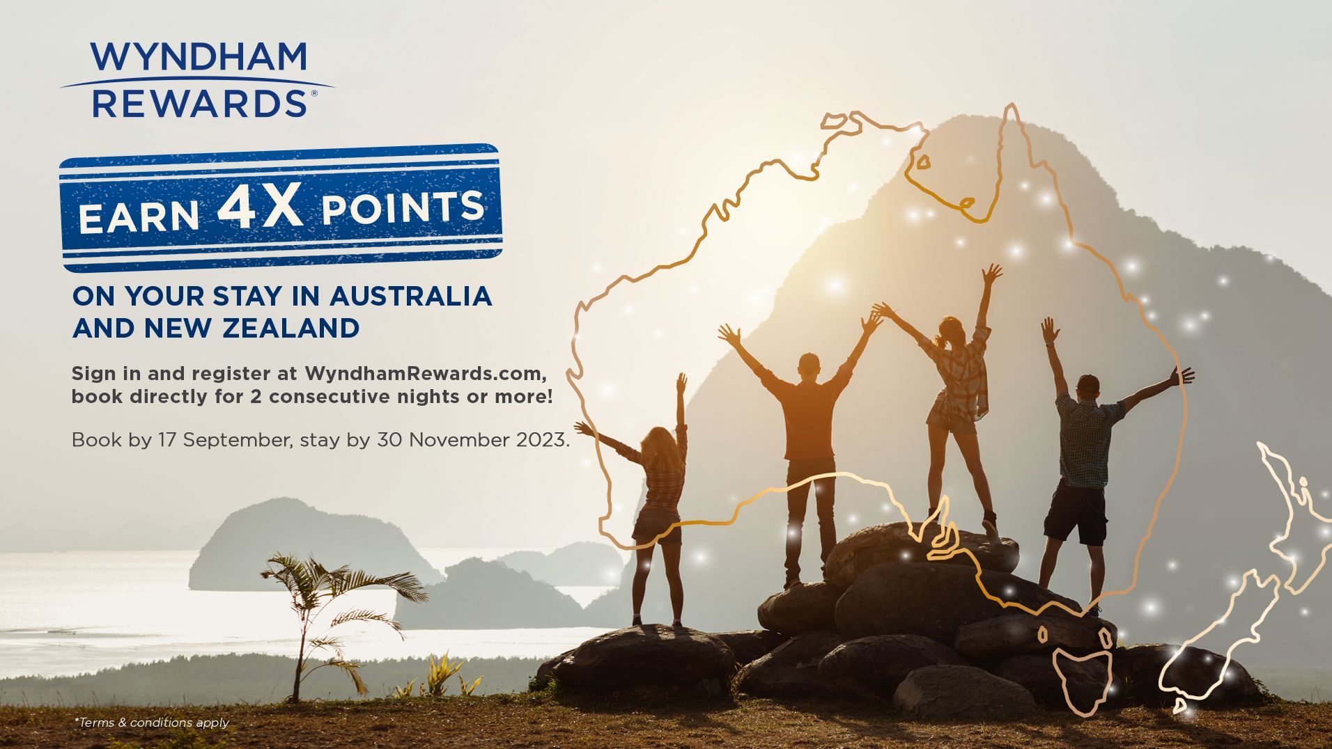 Wyndham Rewards Launches 4X Points Offer for Your ANZ Trips