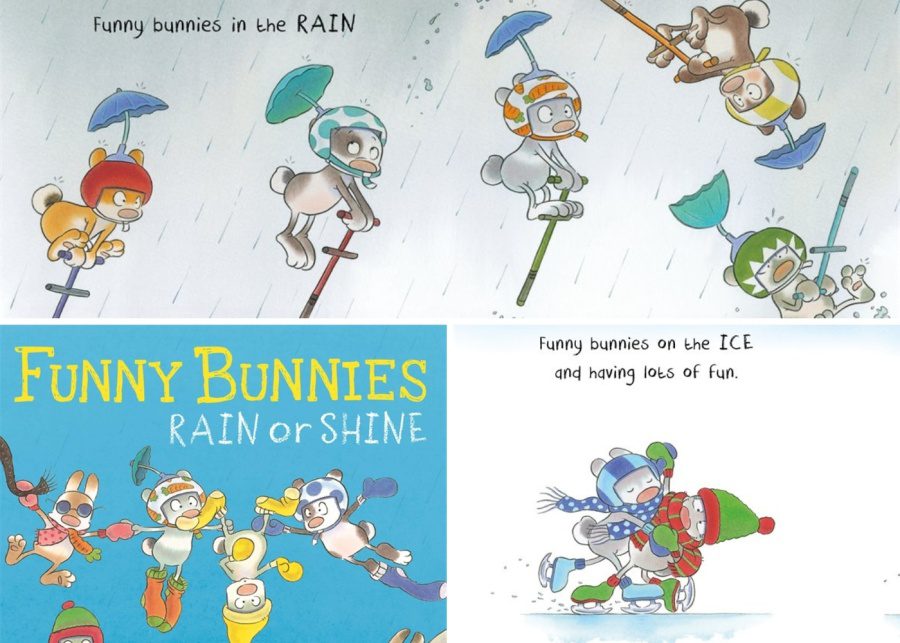 Funny Bunnies: Rain or Shine easter books for kids