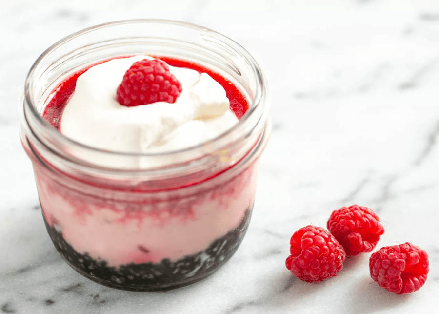 raspberry cheesecake in a jar | valentines recipes