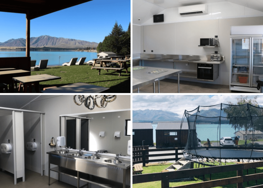 Lakes Edge campsite NZ campervan with family